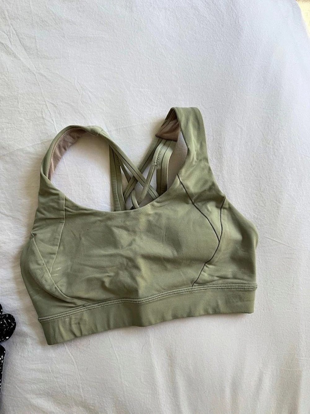 Lululemon Energy Longline Bra *Medium Support, B–D Cups Green & Pink size 4